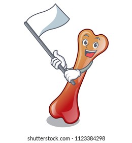 With flag bone jelly candy mascot cartoon