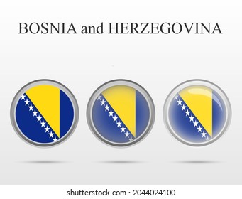 Flag of Bosnia and Herzegovina in the form of a circle