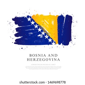 Flagge von Bosnien und Herzegowina Royalty Free Stock SVG Vector