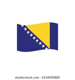 Flag of Bosnia and Herzegovina vector symbol
