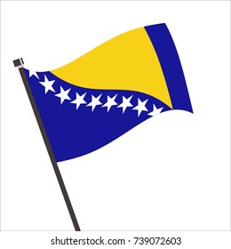 Flag of Bosnia. Bosnia Icon vector illustration,National flag for country of Bosnia isolated, banner vector illustration. Vector illustration eps10.