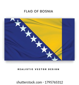 Flag of Bosnia - Realistic Vector Design
