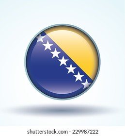  Flag of Bosnia, vector illustration