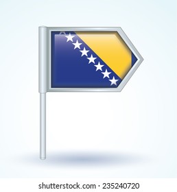 Flag of Bosnia, vector illustration