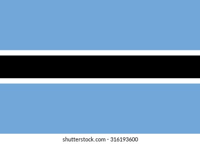 Flag Botswana. 