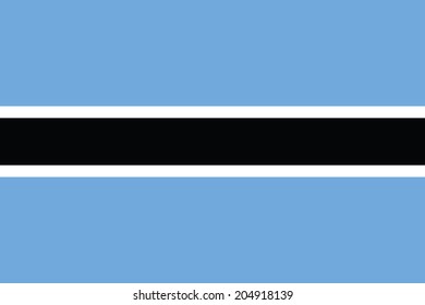 Flag of Botswana. Accurate dimensions, element proportions and colors.