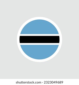 Bandera de Botswana. Bandera de rayas azules. Símbolo estatal de la República de Botswana.