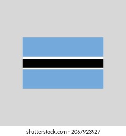 Flag of Botswana color line element. Vector element for web page, mobile app, promo.  UI UX GUI design element. 