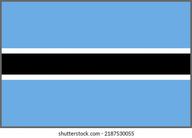 Una bandera del icono y logo de Botsuana