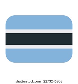 Flag Botswana Island Emoji Icon Isolated Vector Illustration On White Background