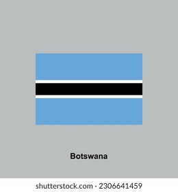 flag of Botswana isolated vector illustration