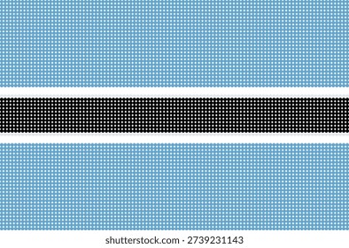 Flag of Botswana pixel art of dots