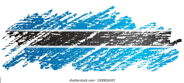 Flag of Botswana, Republic of Botswana. Template for award design, an official document with the flag of Botswana. Bright, colorful vector illustration.