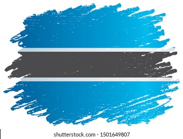 Flag of Botswana, Republic of Botswana. Template for award design, an official document with the flag of Botswana. Bright, colorful vector illustration.
