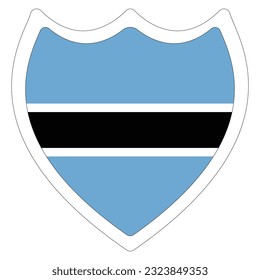Flag of Botswana. Botswana flag shape