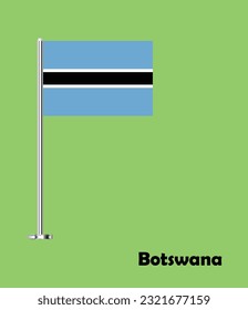 Flag of Botswana, Table Flag of Botswana, Vector Illustration.