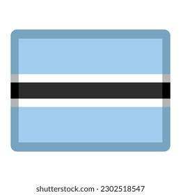 Flag Botswana Vector Emoji Illustration. Botswana Flag icon