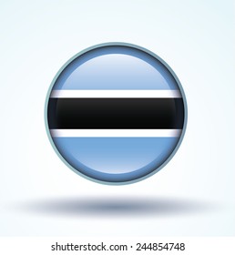 Flag of Botswana, vector illustration