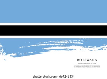 Flag of Botswana vector illustration