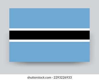Flag of Botswana vector illustration badge and banner template 