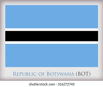 Flag of Botswana.Vector illustration.