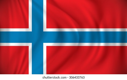 Bandera de la isla Bouvet - ilustración vectorial