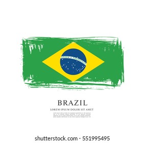 Bandera de Brasil, fondo de pincelada
