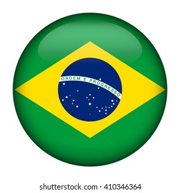 Flag of Brazil  Glossy Button