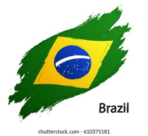 Flag of Brazil grunge