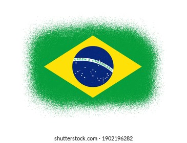 Bandera de Brasil en estilo grunge.