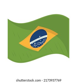 flag of brazil icon isolated