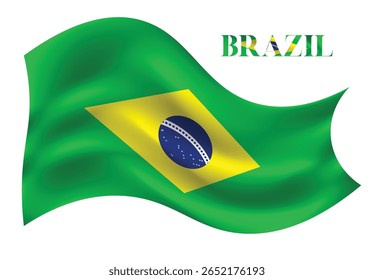 The flag of Brazil. Flag icon. Standard color