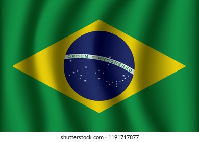 Flag of Brazil. Brazil Icon vector illustration eps10.