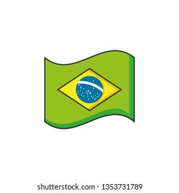 flag of brazil isolated icon
