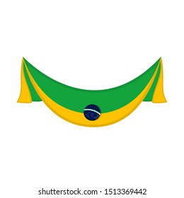 Flag of Brazil on a white background - Vector