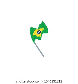 flag of Brazil on white background vector illustration design