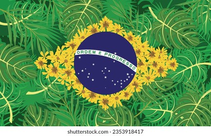 diseño de flores de plantas brasil