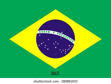 Flag Of Brazil. The Right Size. Official