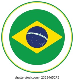 Flag of Brazil. Brazil flag shape. 