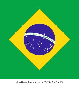 Bandera de Brasil - variante cuadrada