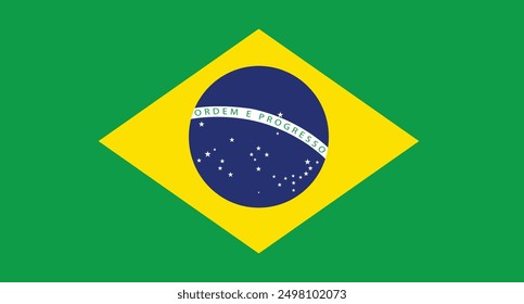 Flag of brazil vector design and illustration