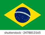 Flag of Brazil. Vector illustration