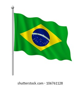 Brazil Flag. vector illustration. Brazil national flag set vector  illustration. Illustration of the Brazil flag. brazil official national  flag. 7323714 Vector Art at Vecteezy