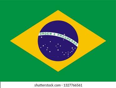 Flag of Brazil vector illustration