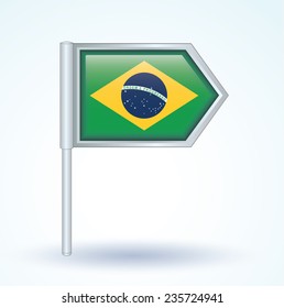 Flag of Brazil, vector illustration