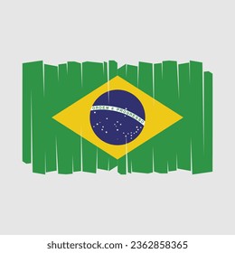 Ilustración del vector de bandera de Brasil