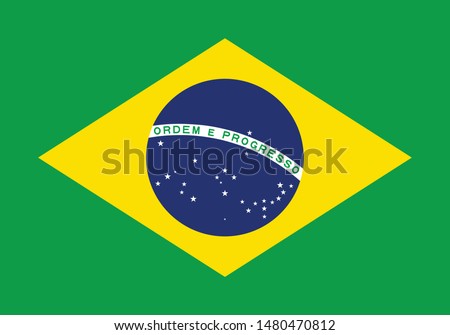 Flag of Brazil vector illustration