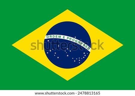 Flag of Brazil. Vector illustration