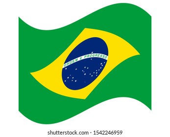 Flag of Brazil Vector illustration eps 10