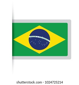 Flag of Brazil. Vector illustration of a stylized flag.
The slit in the paper with shadows. isolated on white.